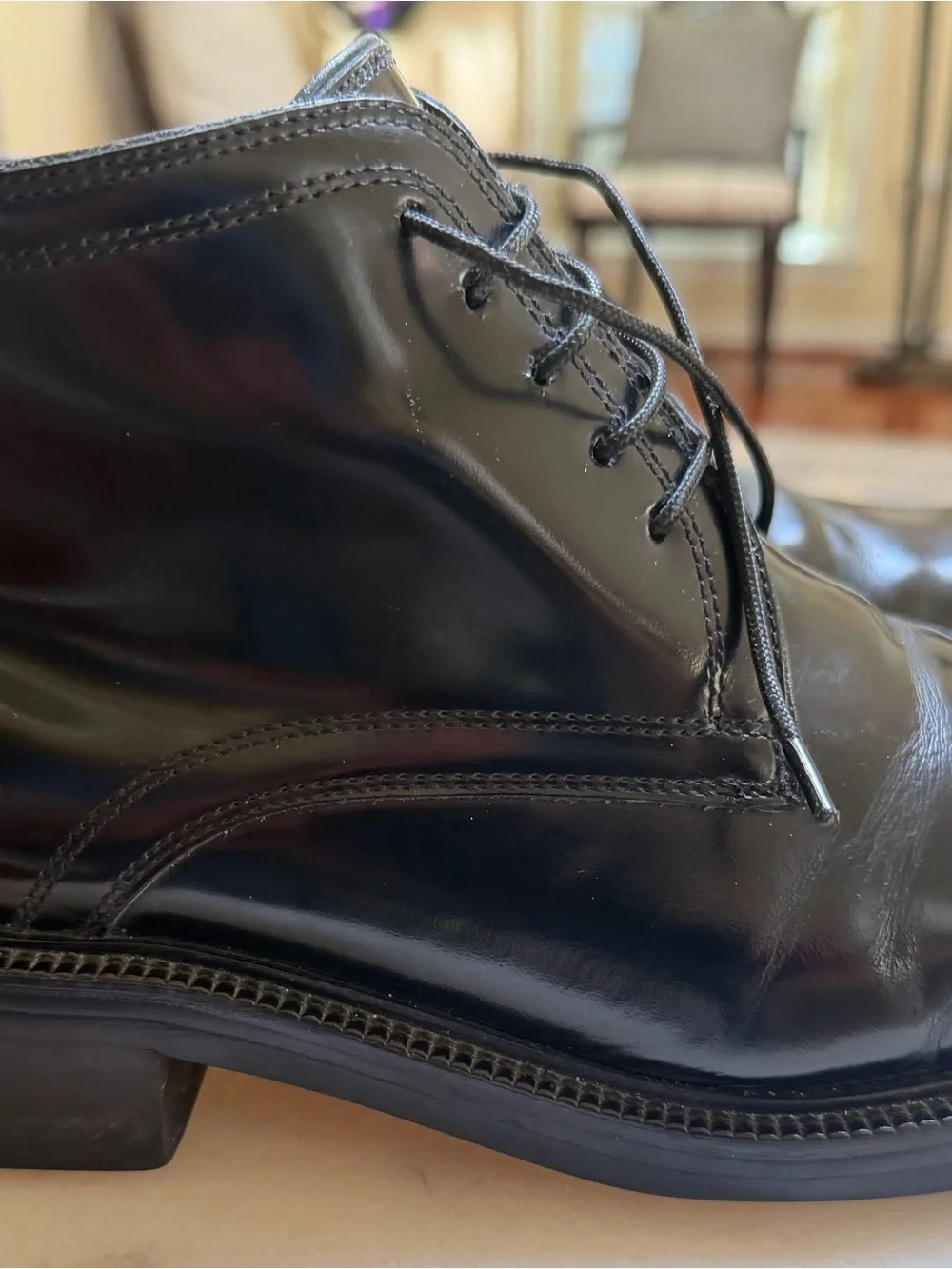 Men's Cole Haan Waterproof Black Leather Chukka Boots - Classic Lace-Up Style